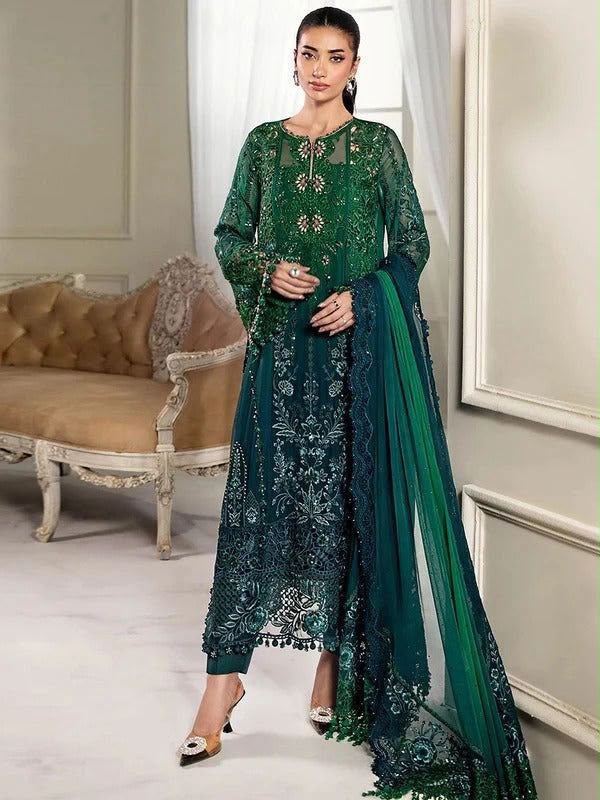Maria B Luxury Chiffon Dress 3 Ps Unstitched g