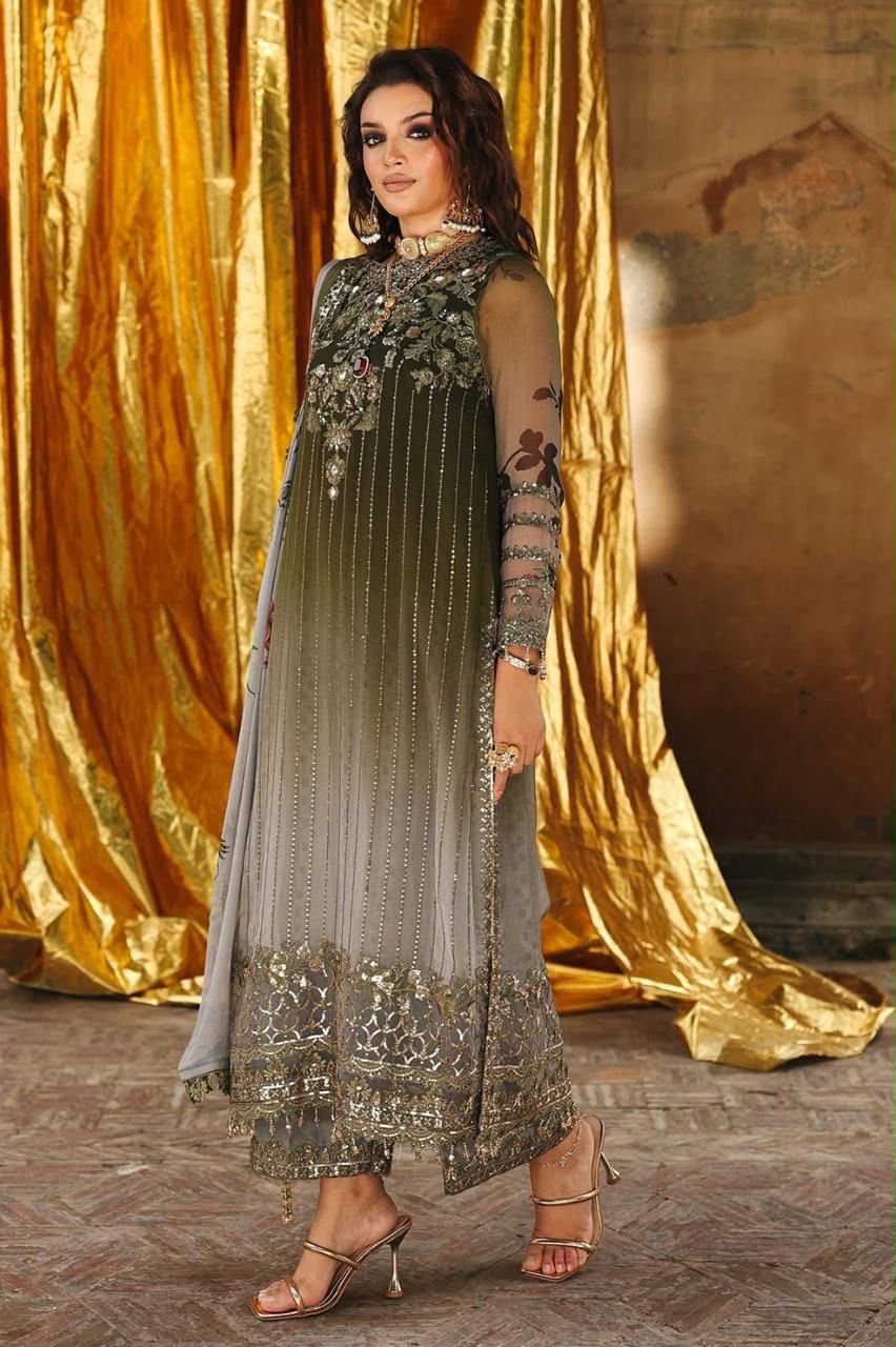 Charizma Luxury Chiffon 3 Ps Unstitched