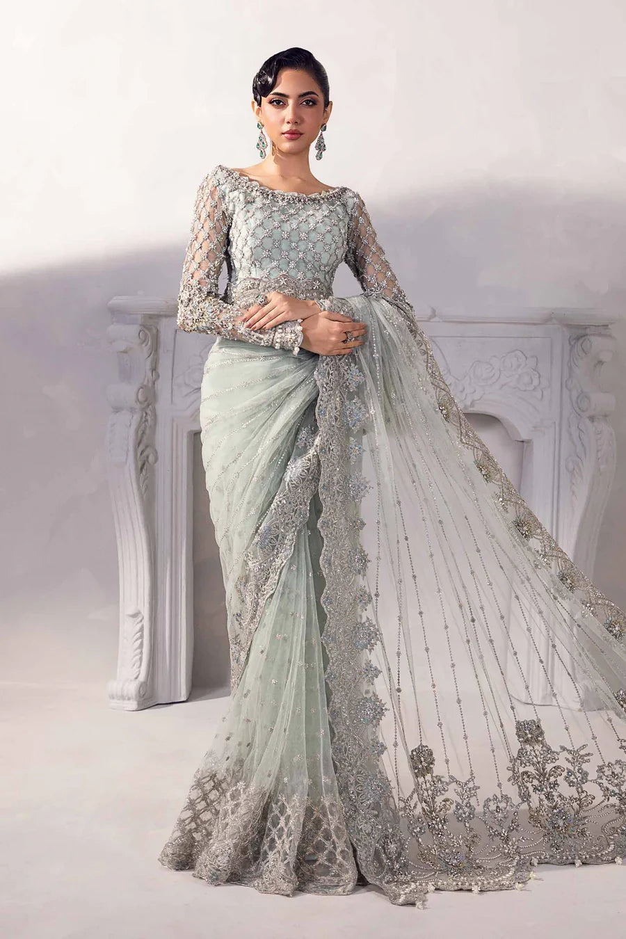 Maria B New Wedding Saree 1