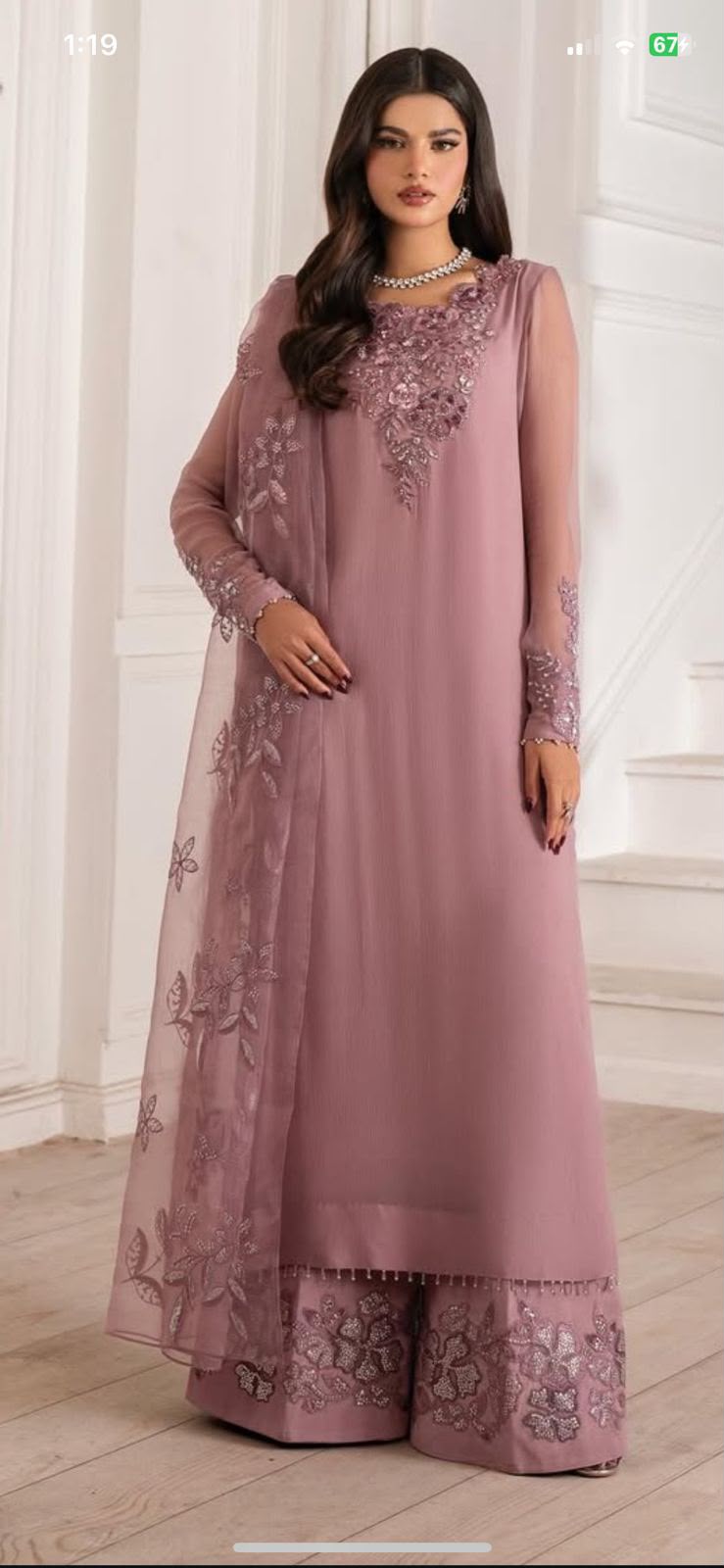Iznik Chiffon 3 Piece Suit