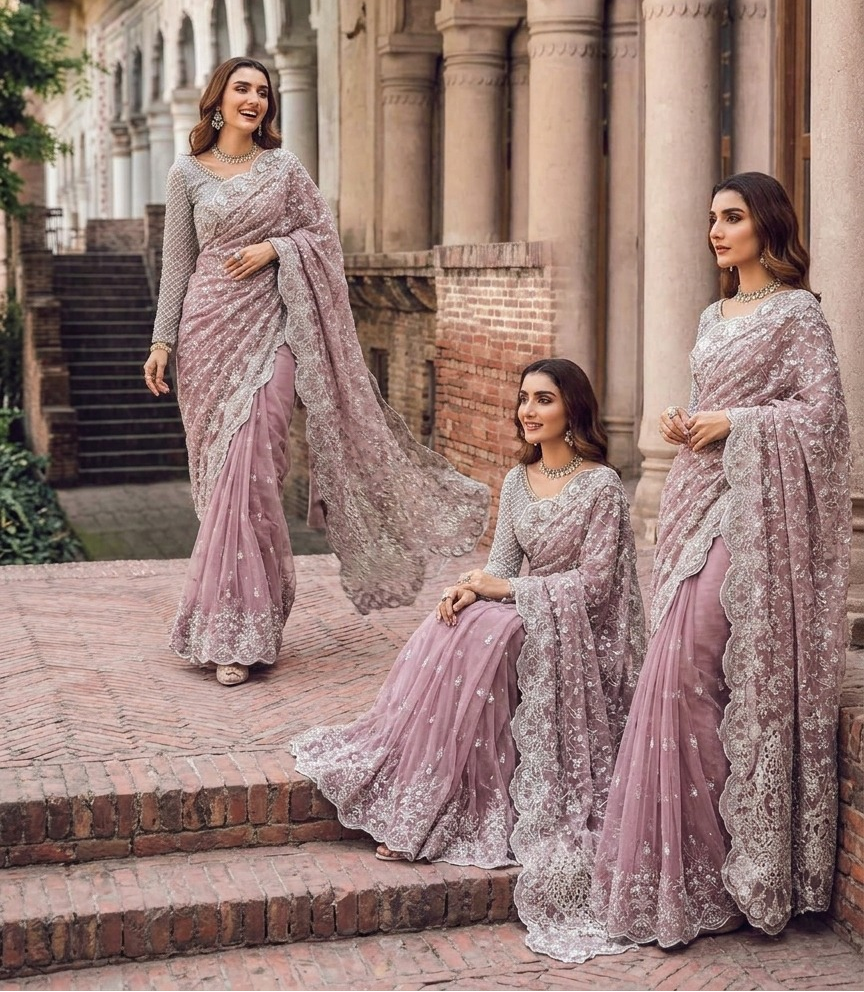 Maria B Luxury Saree SR pink