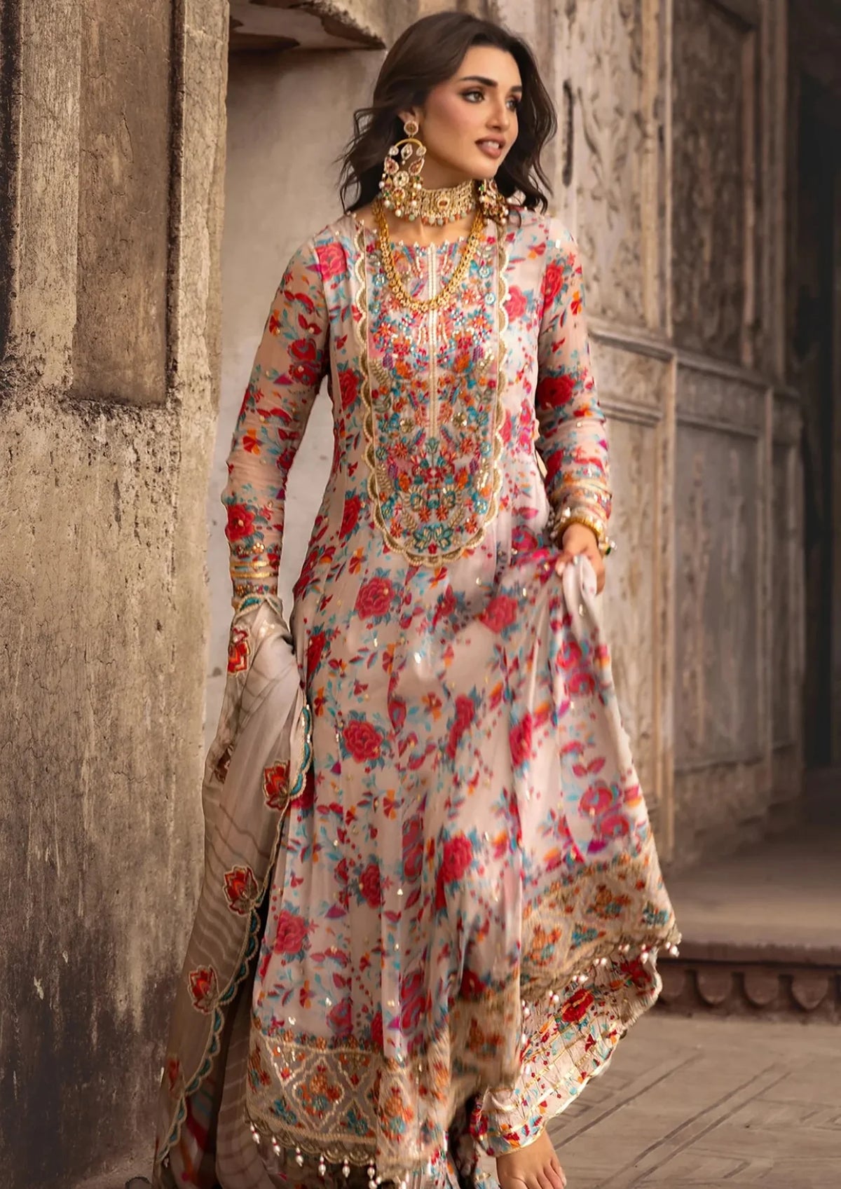Charizma Embroidered Chiffon 3 piece