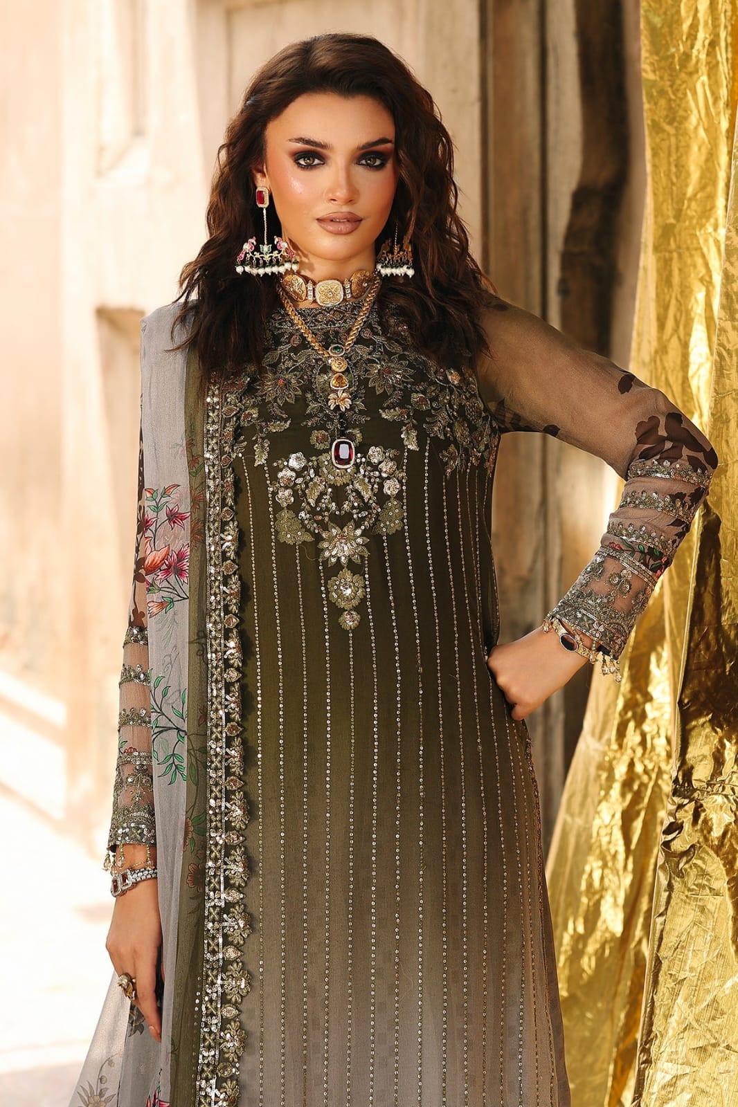 Charizma Luxury Chiffon 3 Ps Unstitched