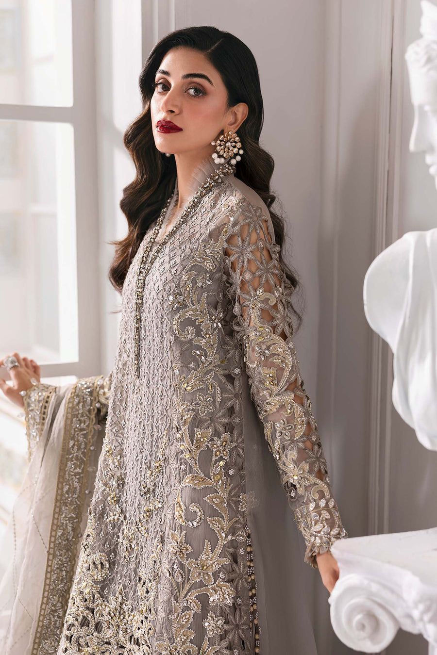 MARIA B EXCLUSIVE PREMIUM EMBROIDERED DRESS