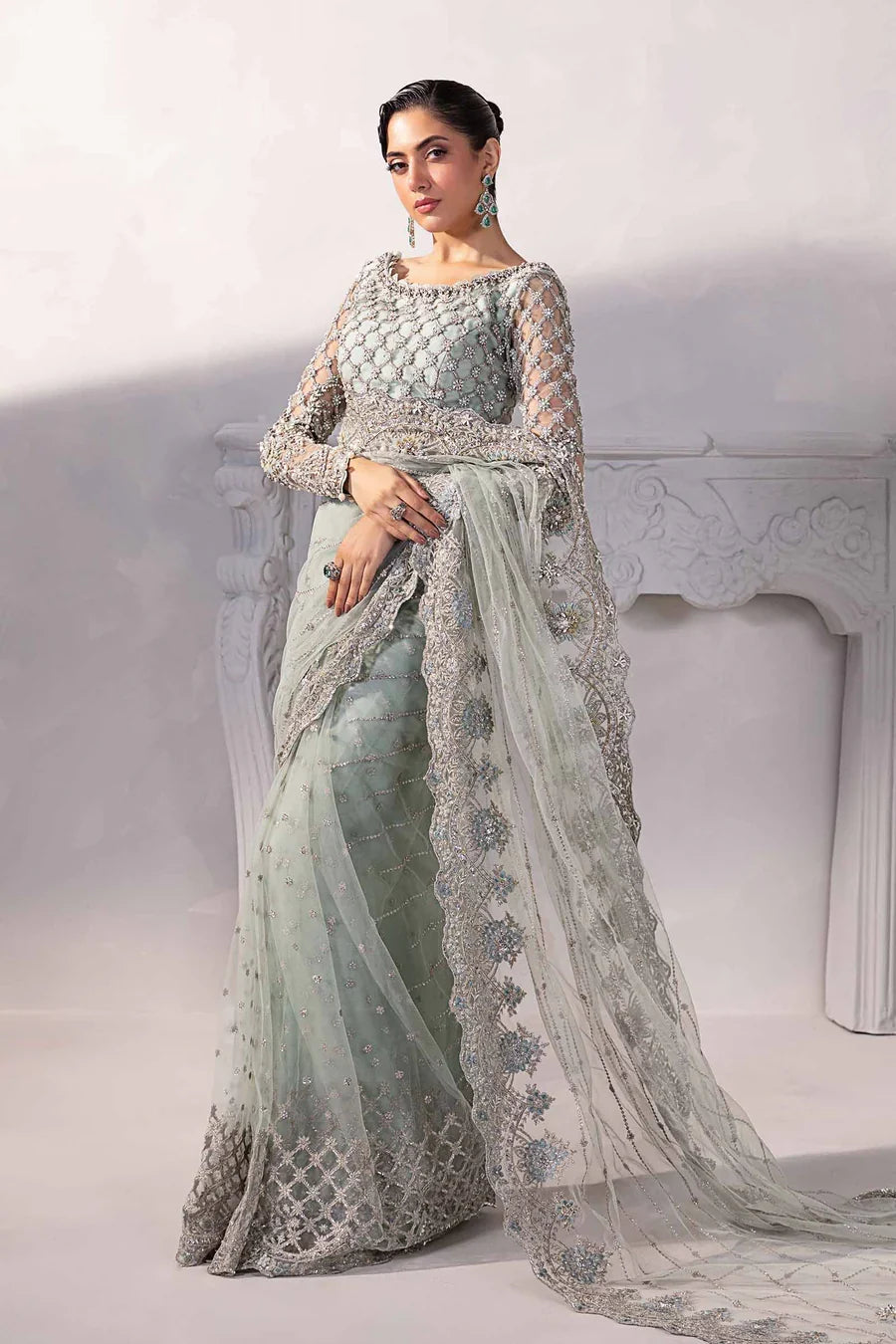 Maria B New Wedding Saree 1