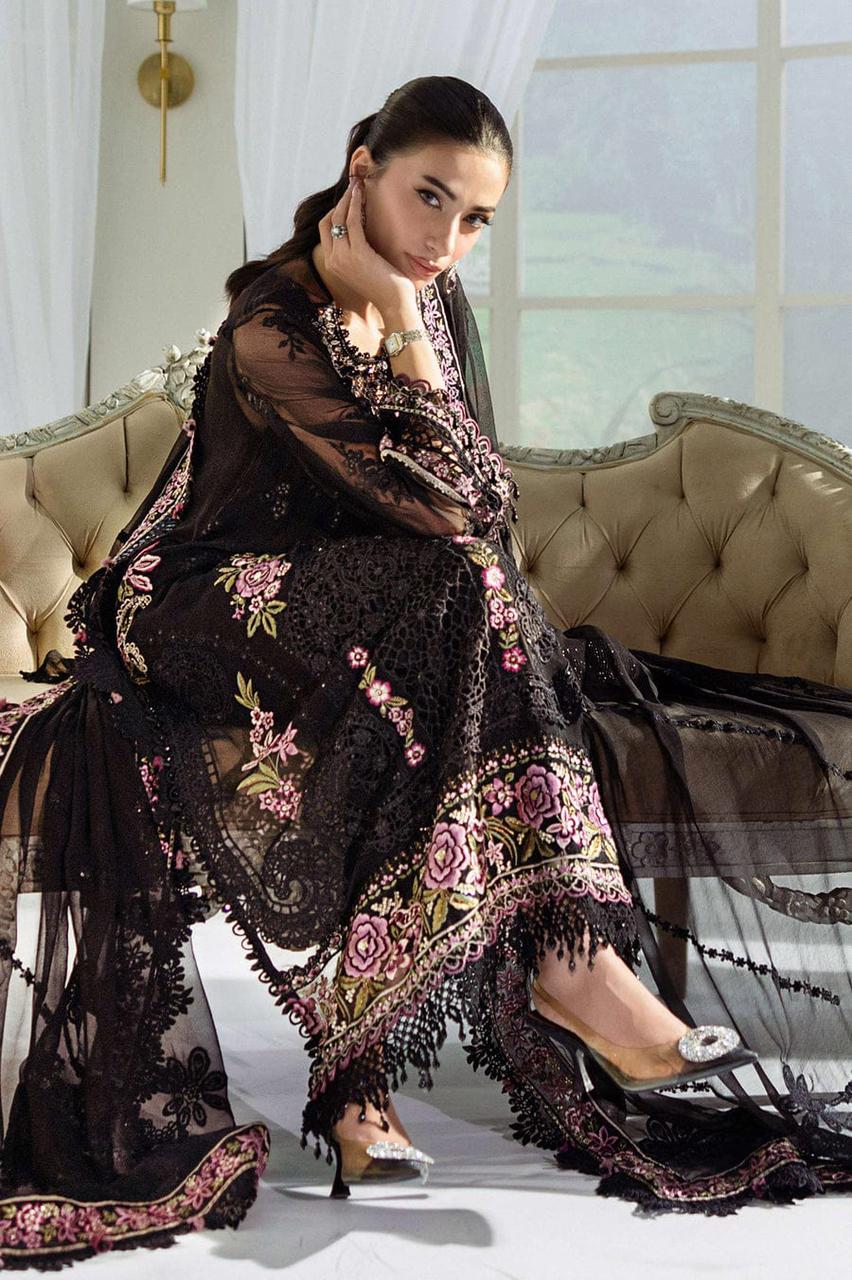 Maria B Luxury Chiffon Dress 3 Ps Unstitched b