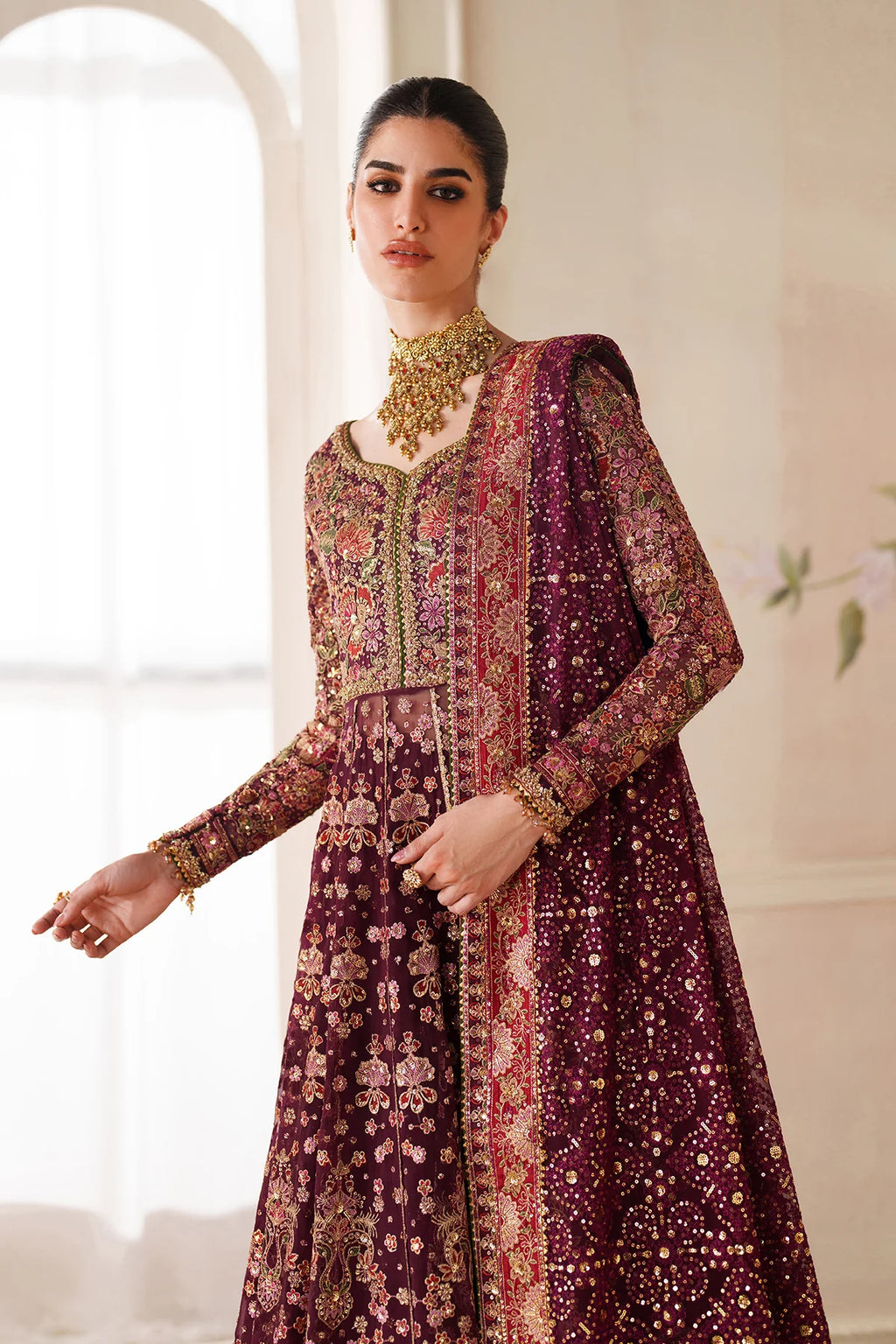 Chantelle Chiffon Embroidered Maxi