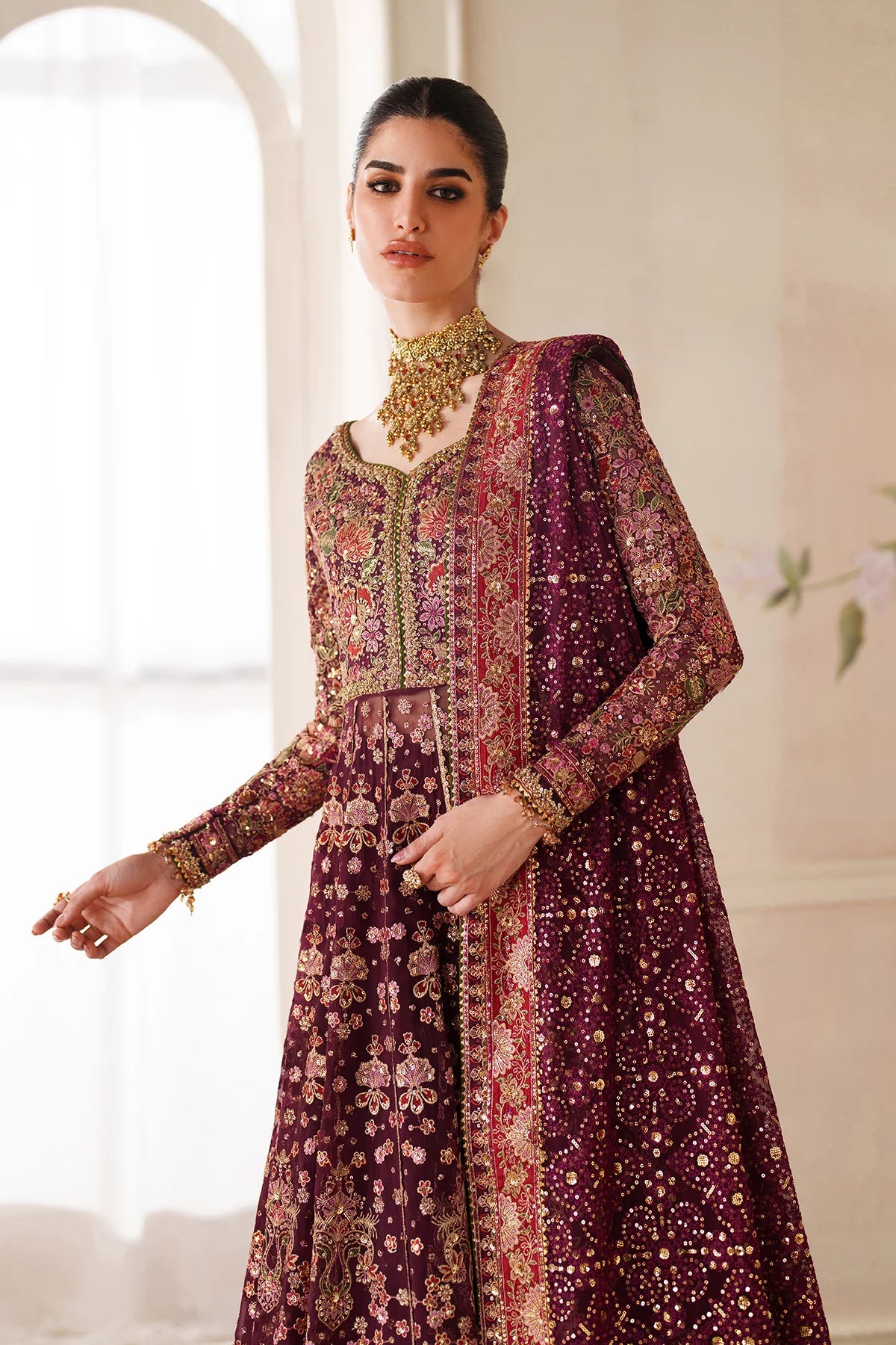 Chantelle Chiffon Embroidered Maxi