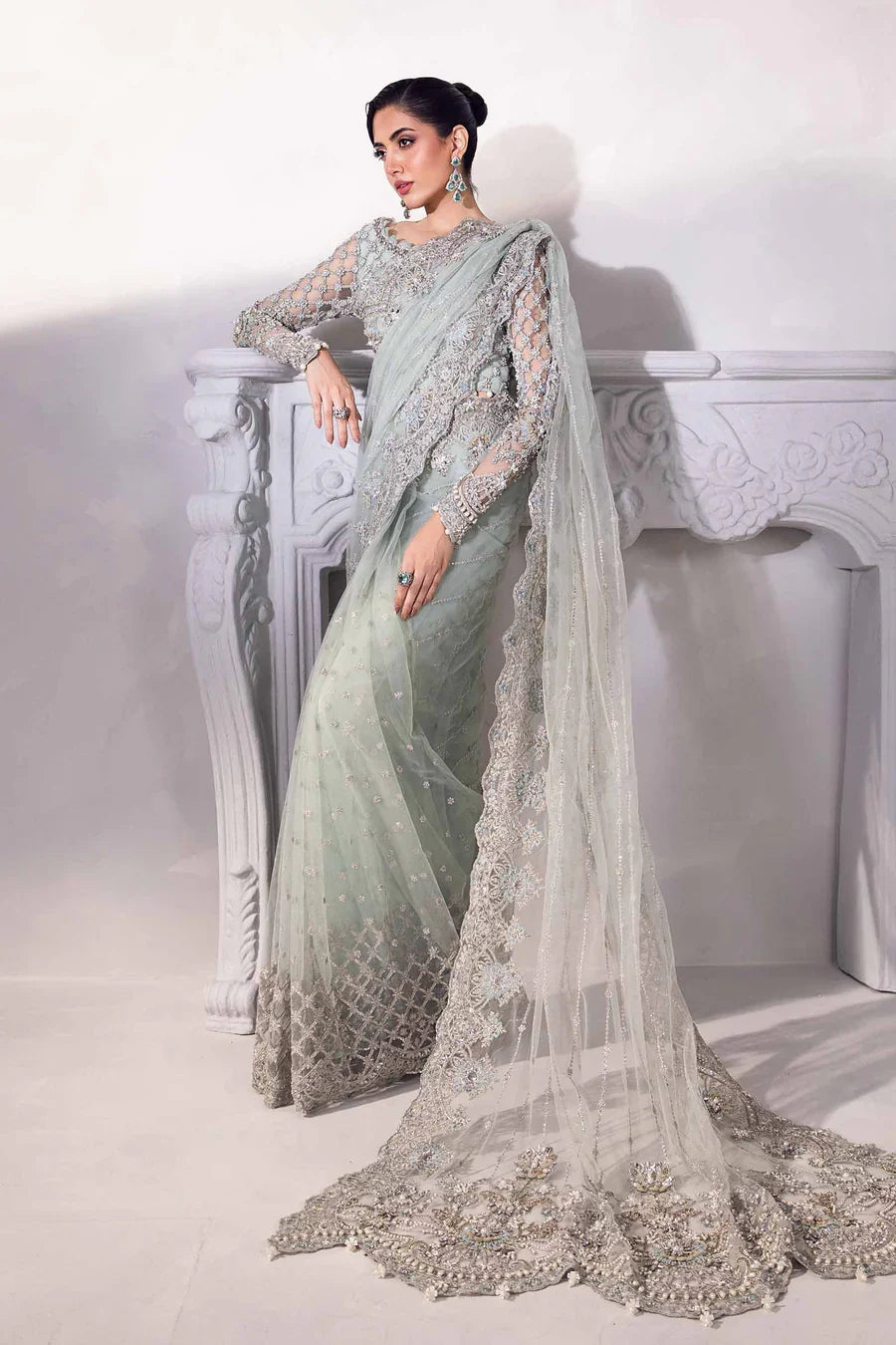 Maria B New Wedding Saree 1