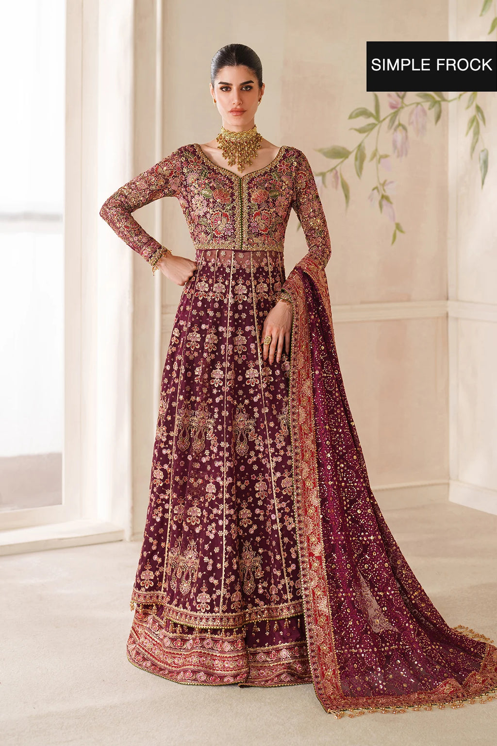 Chantelle Chiffon Embroidered Maxi