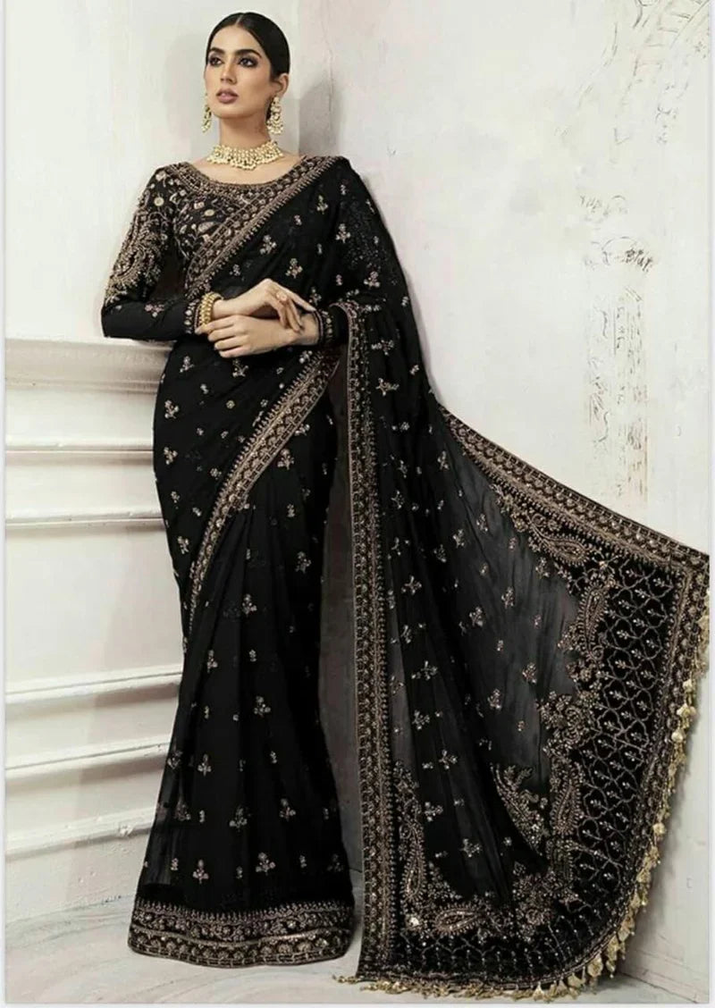 Maria B Saree Exclusive Black