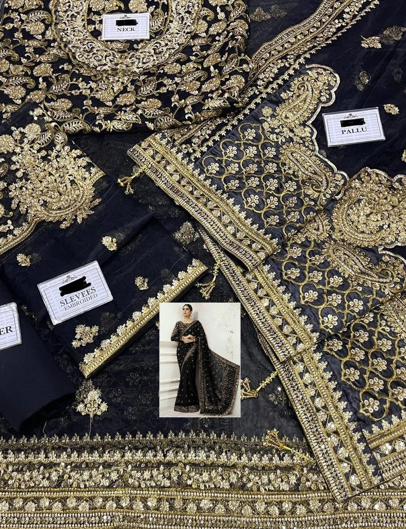 Maria B Saree Exclusive Black