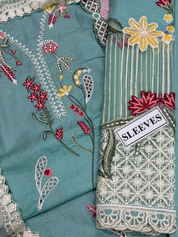 Crimson Embroidered Lawn Suit 21