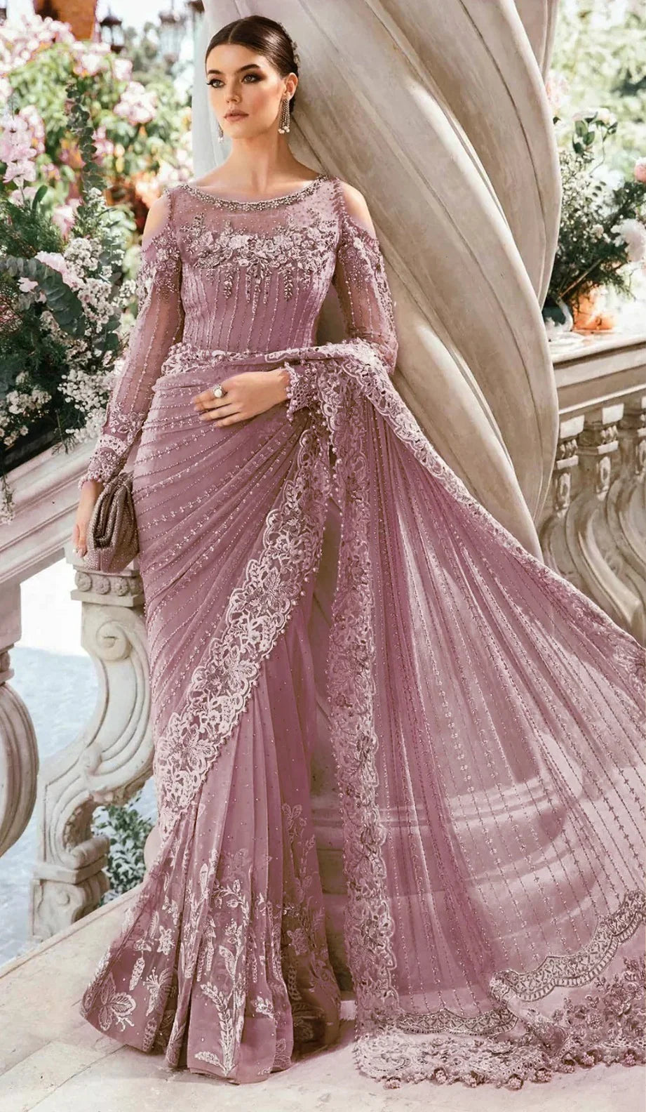 Maria B Wedding Saree p