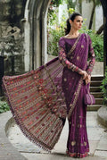 Maria.B Soiree Embroidered Chiffon Saree 3