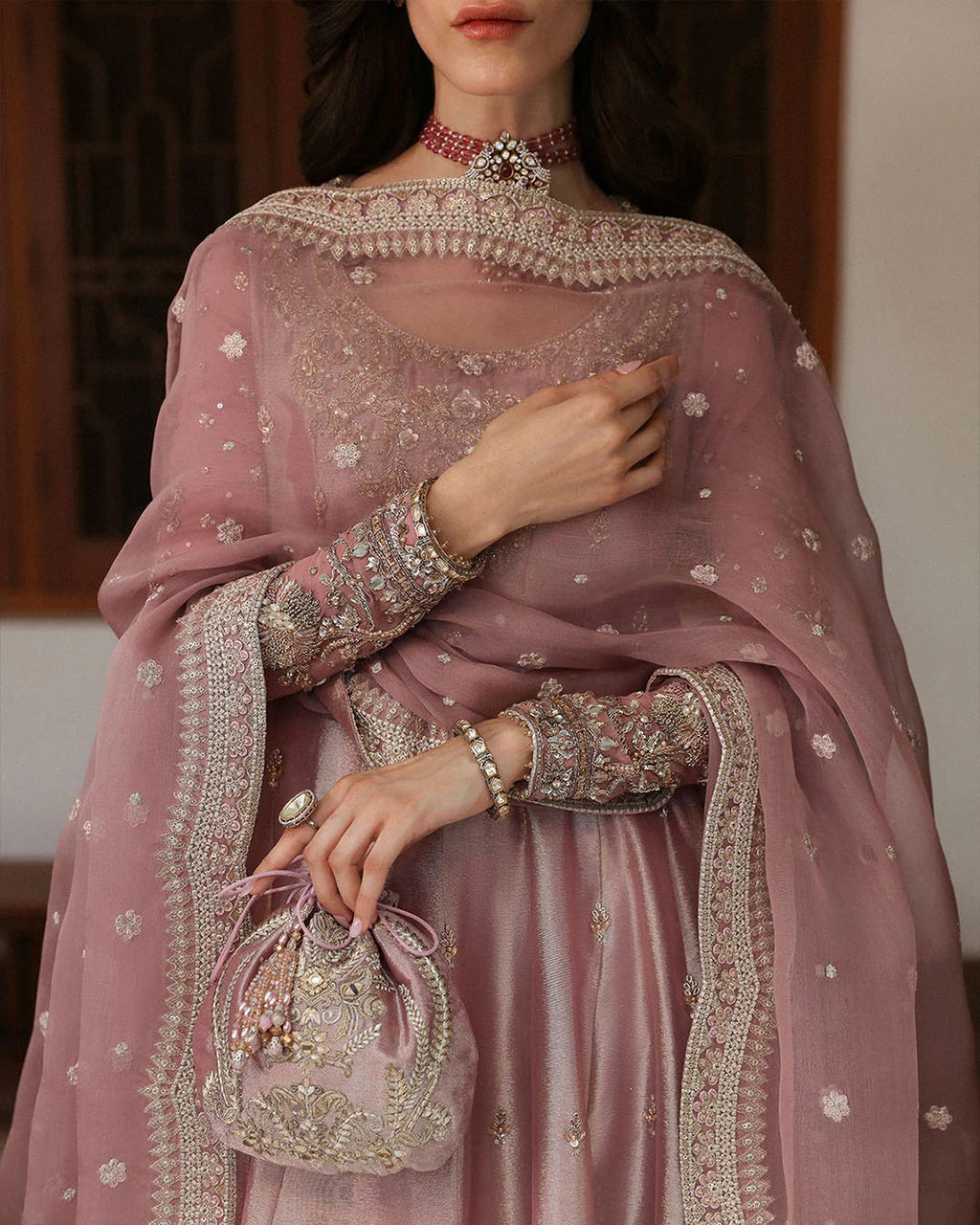Faiza Saqlain Halina Maxi shesha silk