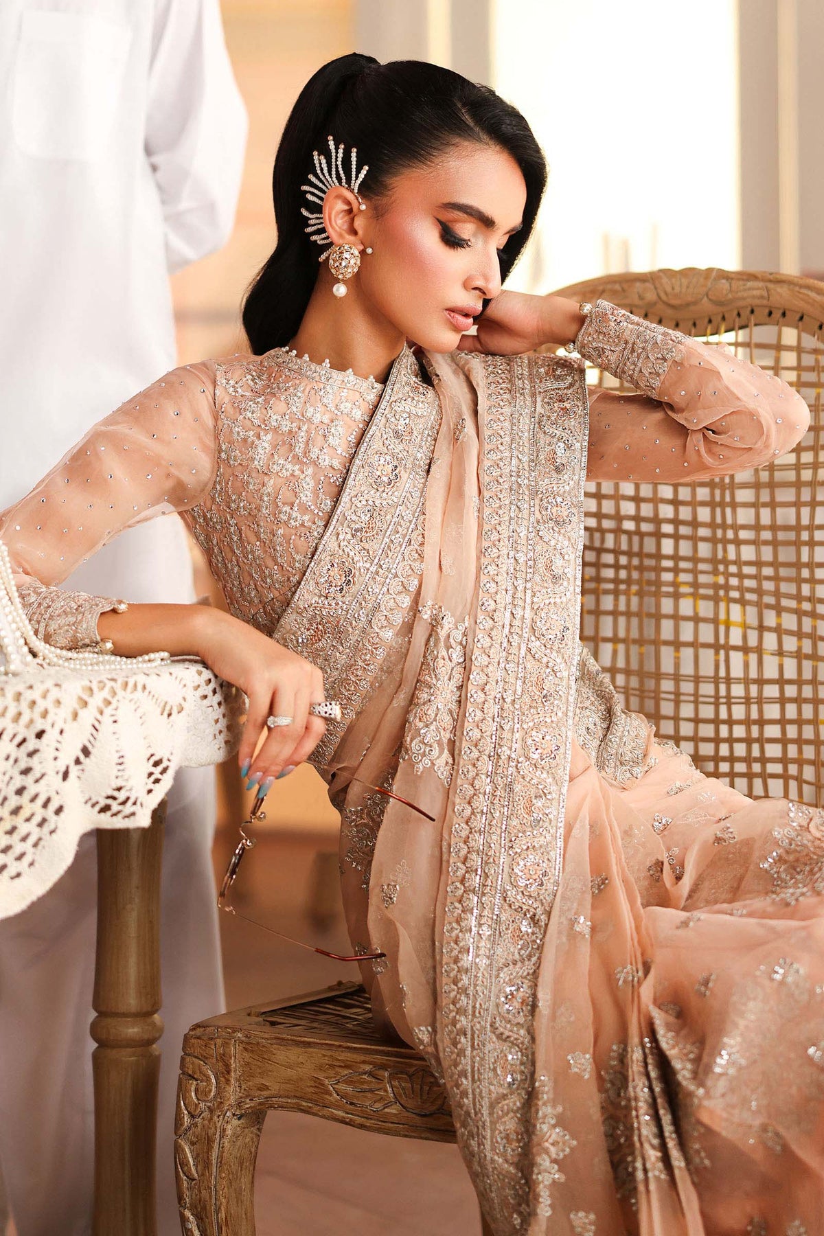 Embroidered Saree – Maria.B. Designs 6