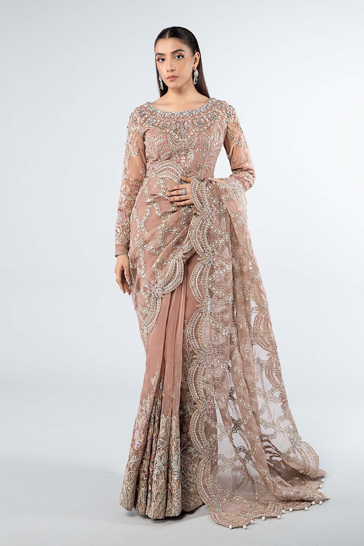 Maria B Luxury Saree Embroidered Saree 2