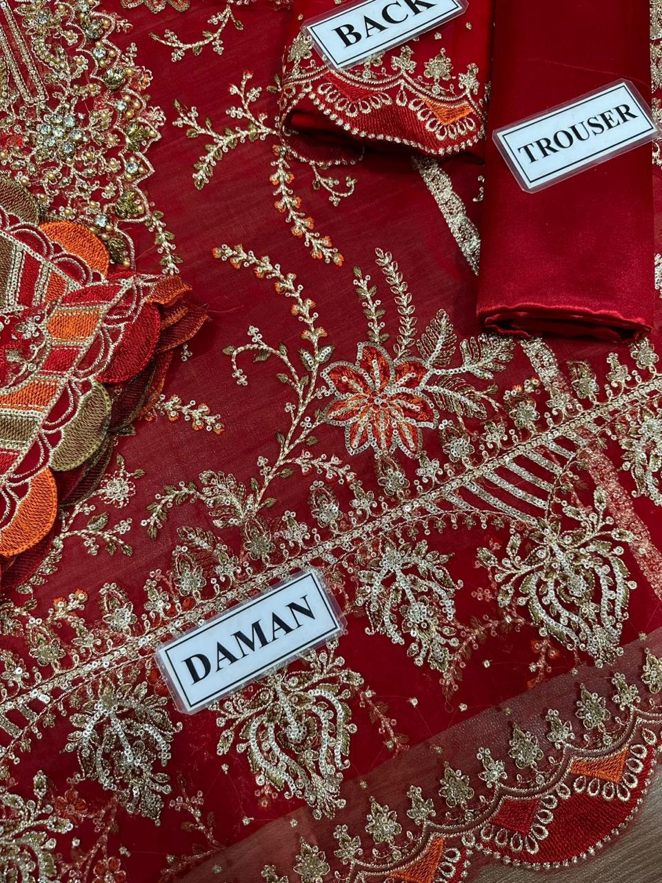 Maria B Luxury Chiffon Dress 3 Ps Unstitched