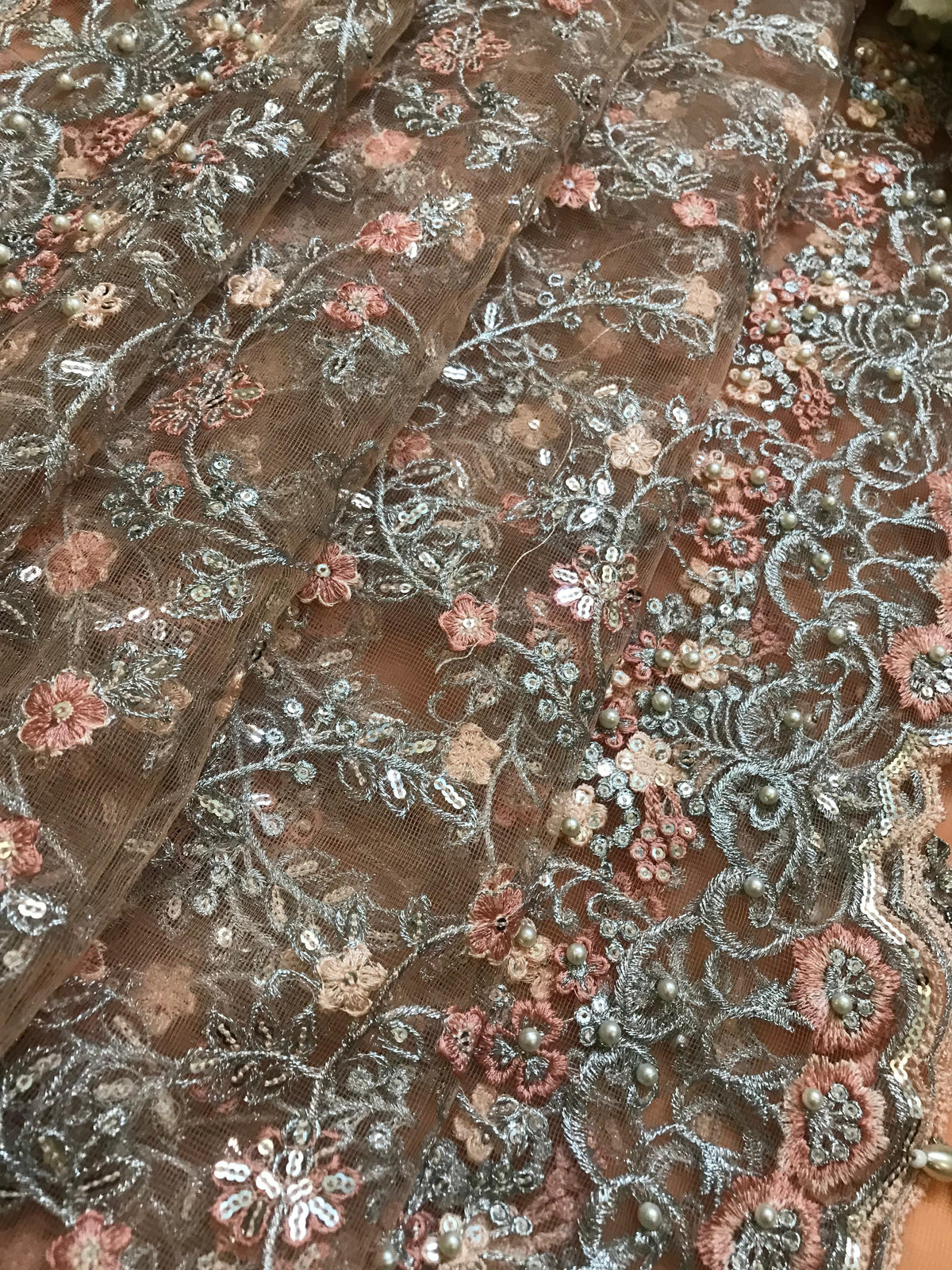 Maria B Couture Peach Saree Collection 13