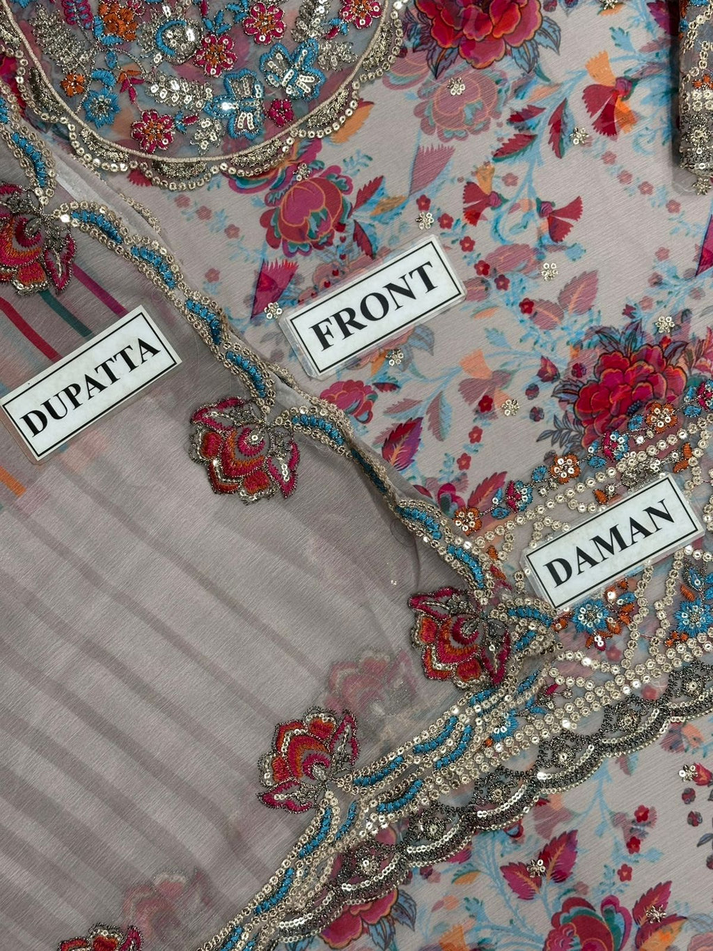 Charizma Embroidered Chiffon 3 piece