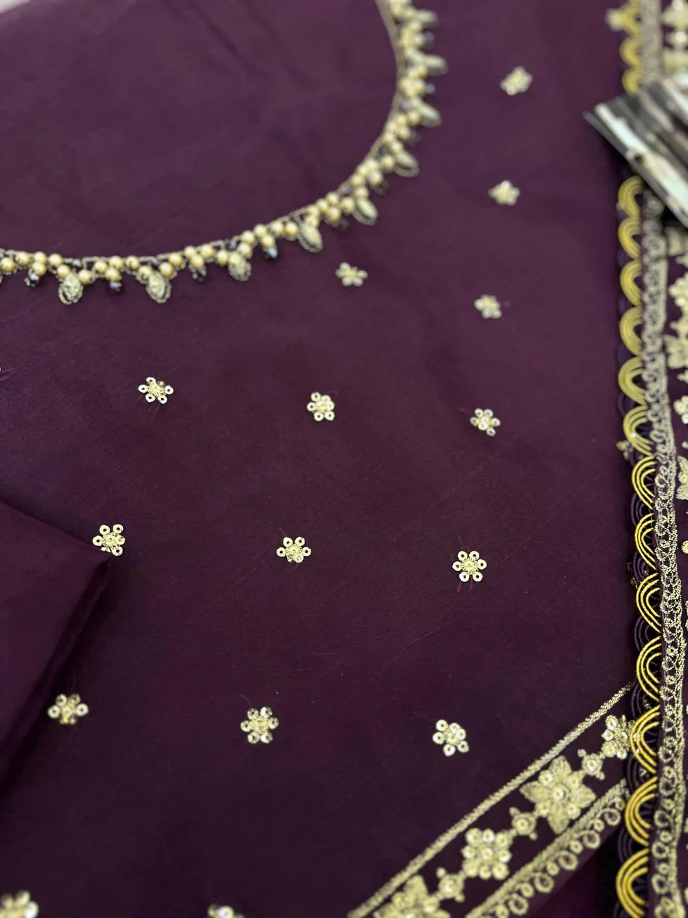 Maria.B Soiree Embroidered Chiffon Saree 3