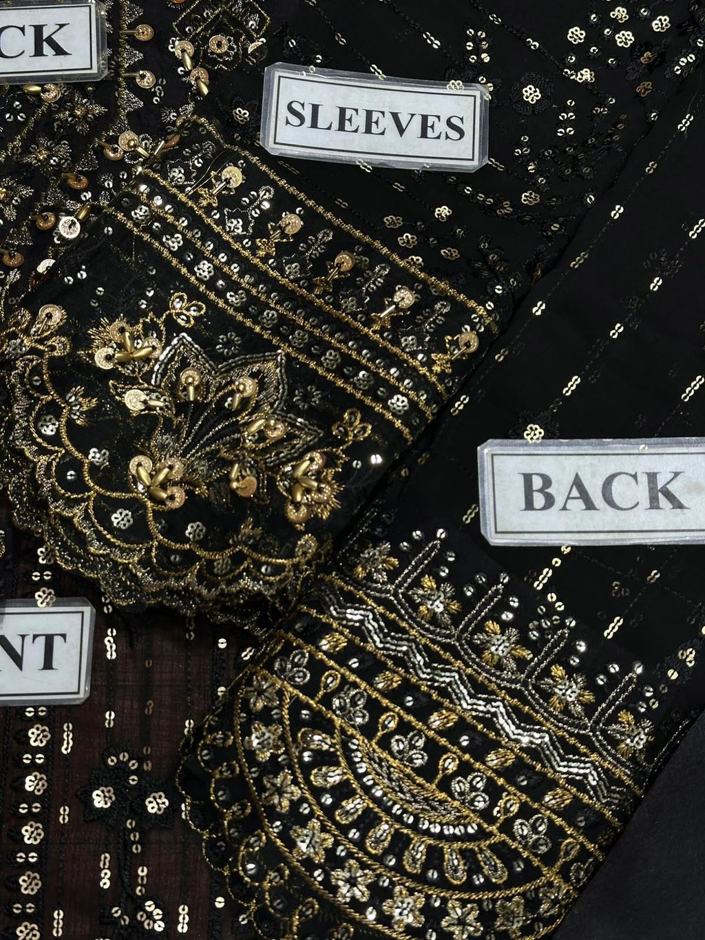 AIK Atelier Black Bridal Collection Chiffon Dress