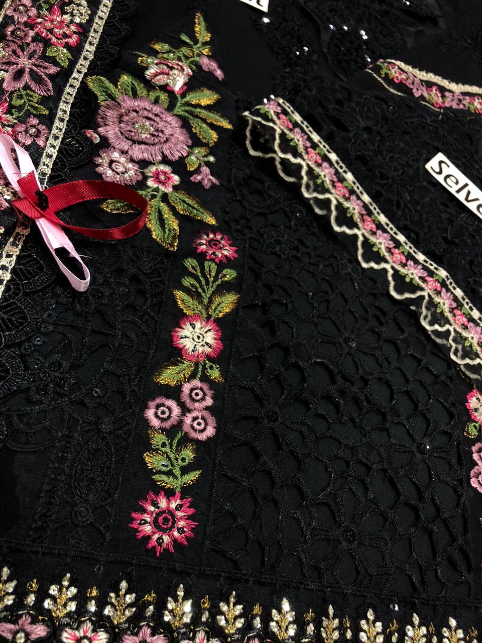 Maria B Luxury Chiffon Dress 3 Ps Unstitched b