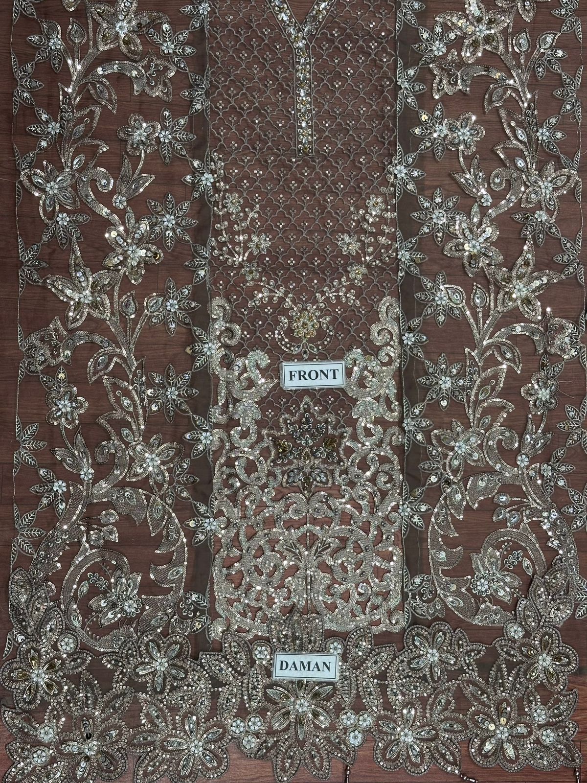 MARIA B EXCLUSIVE PREMIUM EMBROIDERED DRESS