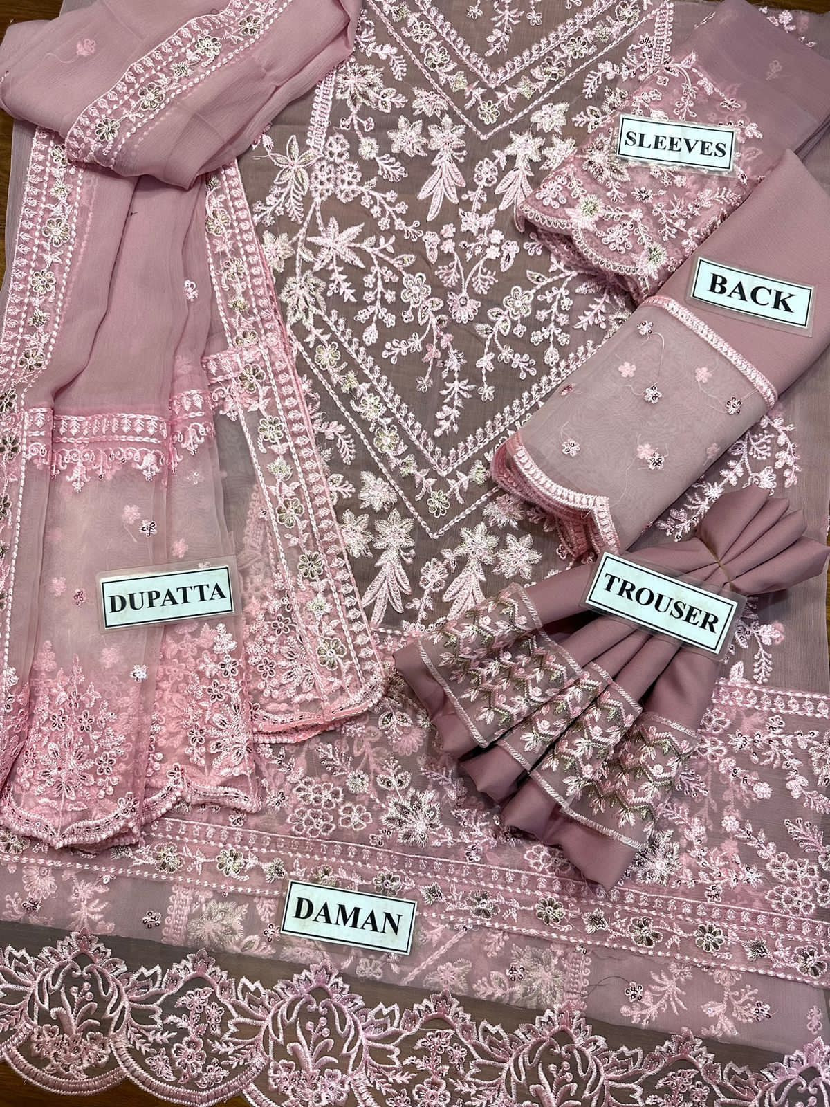 AZURE Chiffon Dress with Chiffon Dupatta
