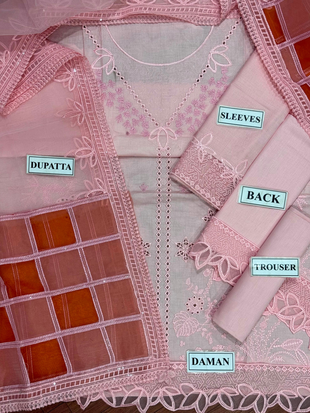 Sweet Peach Luxury Cotton Suit 24